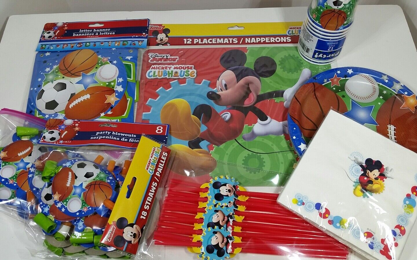 12pk Disney Junior Mickey Mouse Kids Birthday Party Supply Pack And Decorations