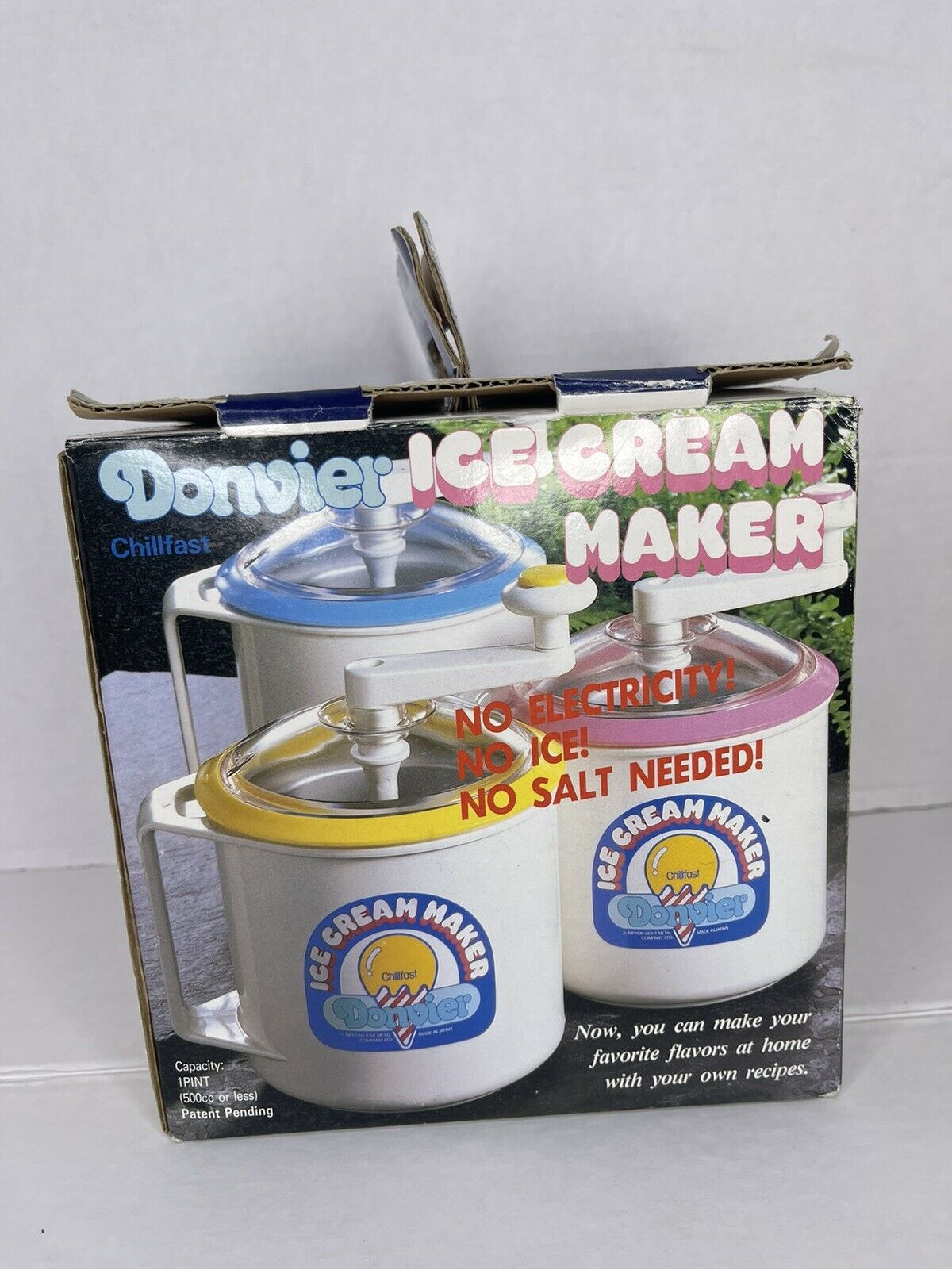 Vintage Donvier Chillfast Ice Cream Maker 1 Pint With Box W/instructions