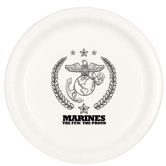 Us Marines Dinner Plates Party Supplies Free Shipping
