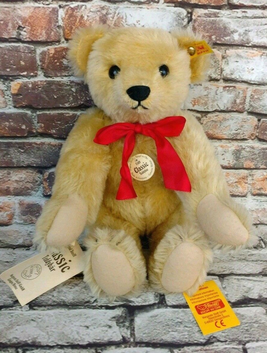 Classic 1909 Original Steiff Genuine Mohair Collector 13"teddy Bear Gold No Box