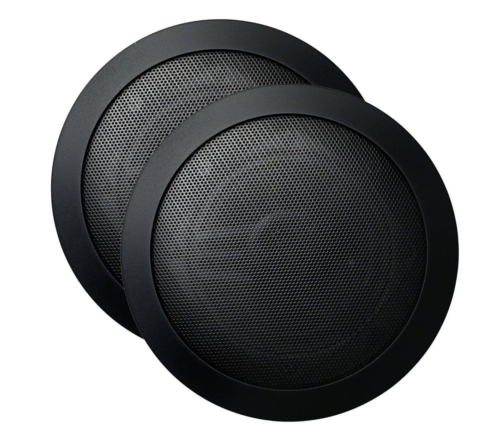 Mr Steam Music Therapy Round Steam Shower Speakers - Set Of 2 - Black