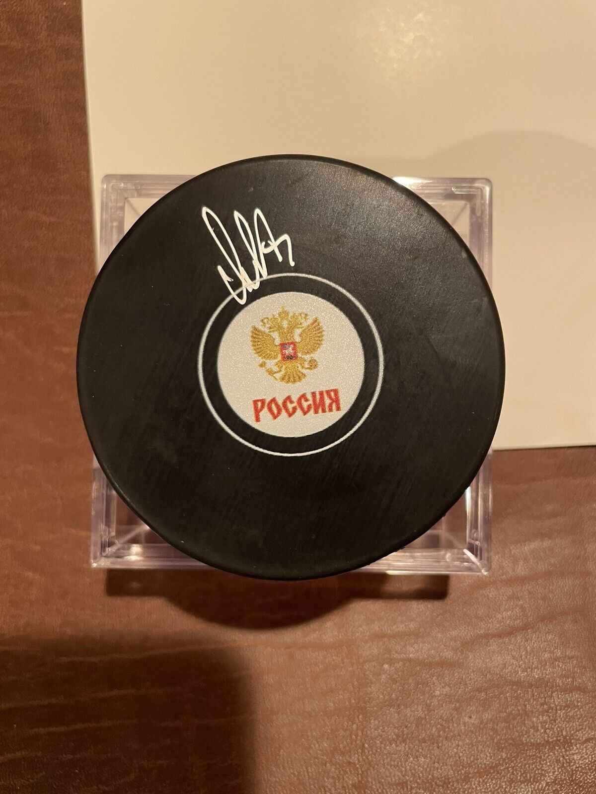 Alexander Ovechkin Autographed Puck 2016 World Cup Washington Capitals Fanatics