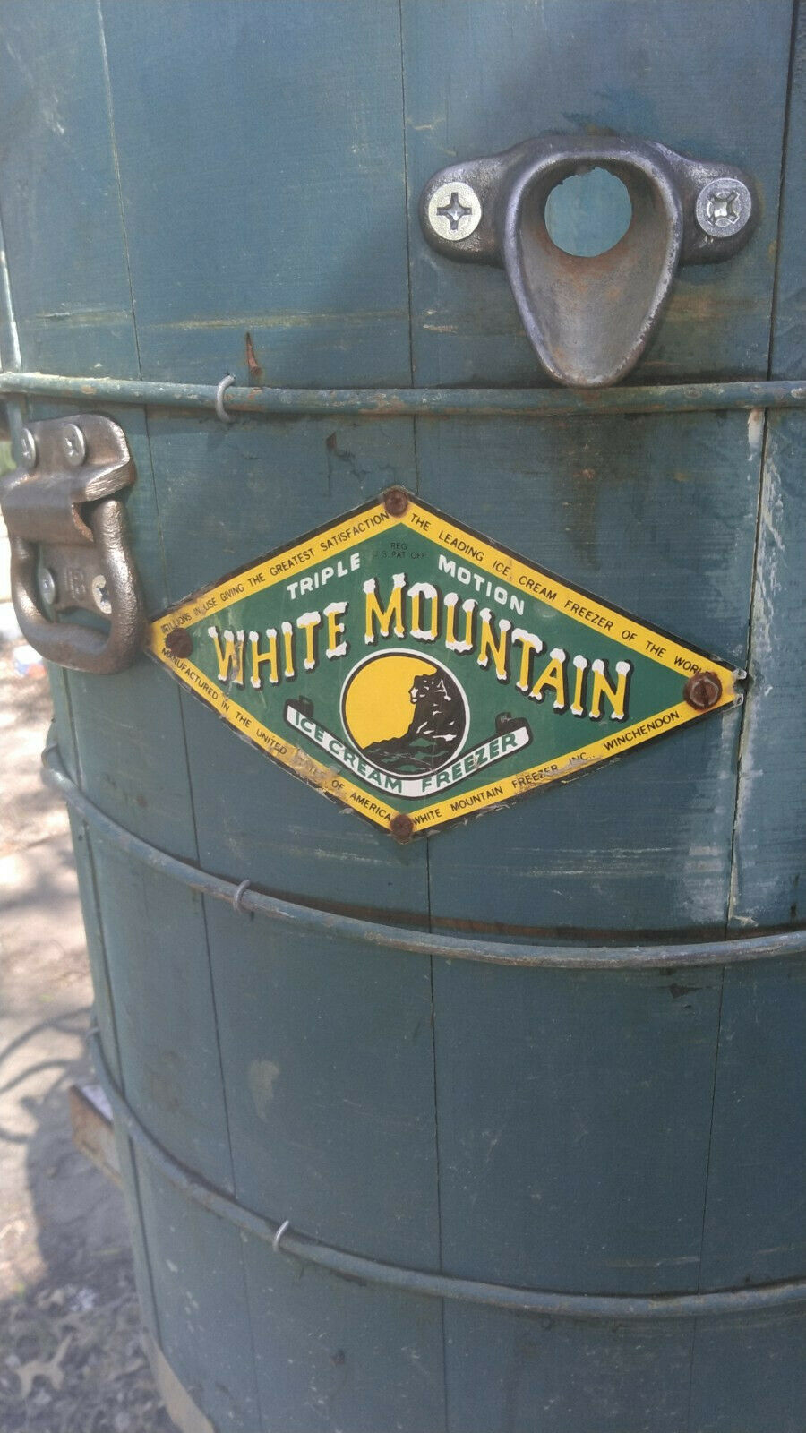 Vintage White Mountain 20 Quarts (rare )  A.k.a. 5 Gallon Ice Cream Freezer